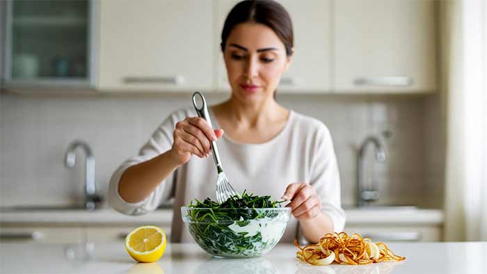 بورانی اسفناج رژیمی